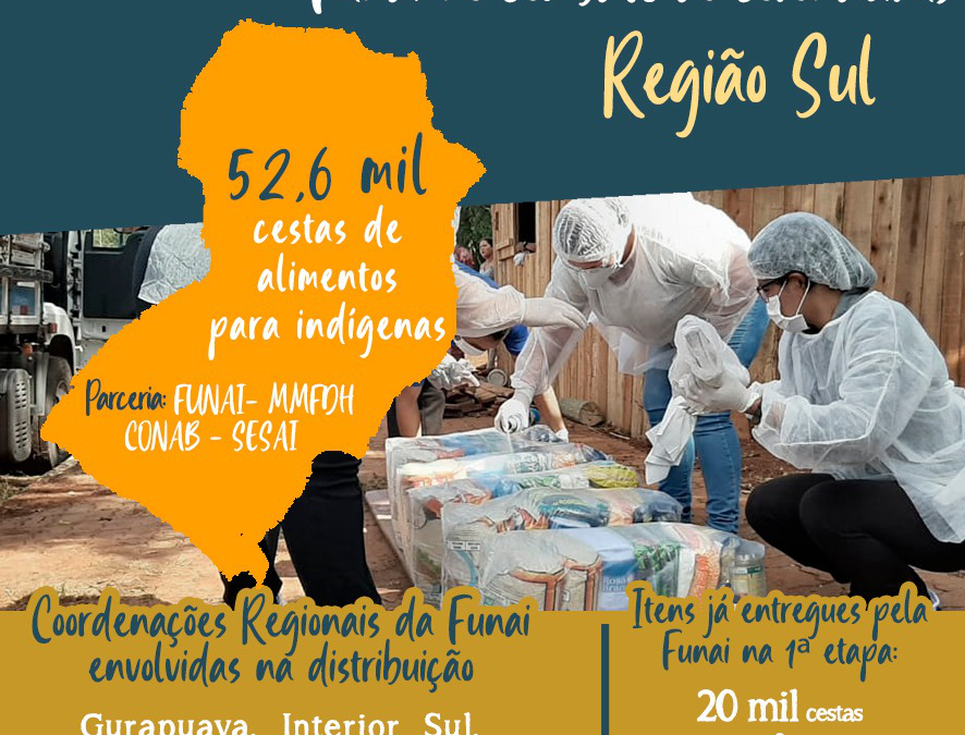 FUNAI: Funai no combate ao coronavírus: indígenas da Região Sul vão receber mais de 52 mil cestas básicas