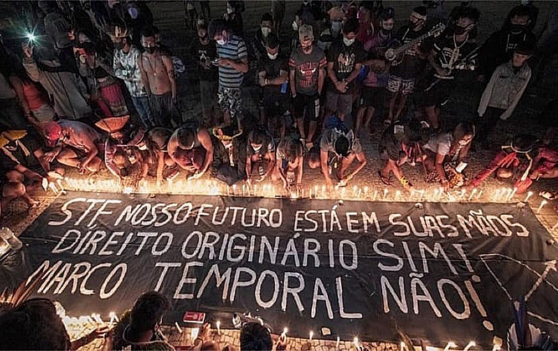 BRASIL DE FATO: Marco temporal: indígenas decidem seguir em mobilização em Brasília até quinta (2)