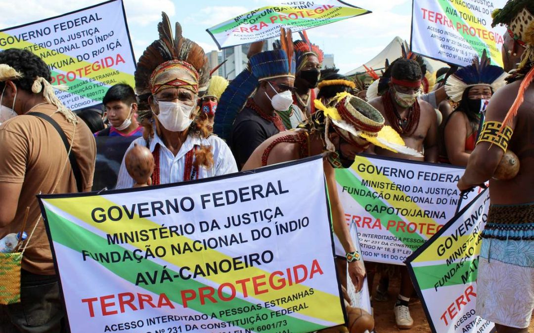 SURVIVAL: Em semana histórica para os direitos indígenas, protestos em todo o mundo pedem #MarcoTemporalNão