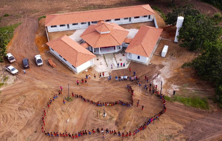 FUNAI: Etnia Xavante conta com nova escola indígena voltada ao ensino pré-escolar e fundamental no MT
