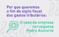 INESC: Por que queremos o fim do sigilo fiscal dos gastos tributários: o caso empresa Hydro Alunorte
