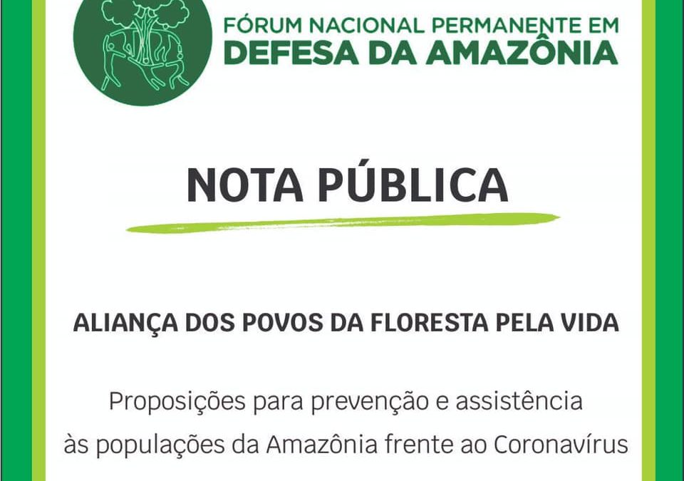 IEPÉ: Nota Pública “Aliança dos Povos da Floresta Pela Vida” diante do Coronavírus
