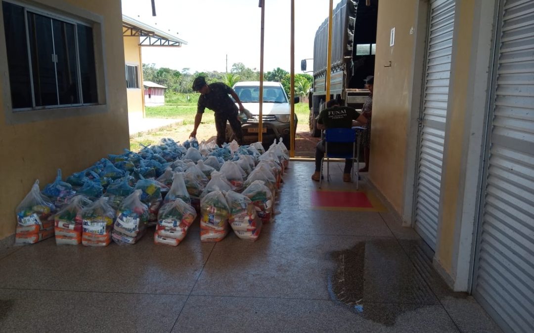 FUNAI: Funai entrega cestas de alimentos a aldeias do AM, SC, MA, MT e RO