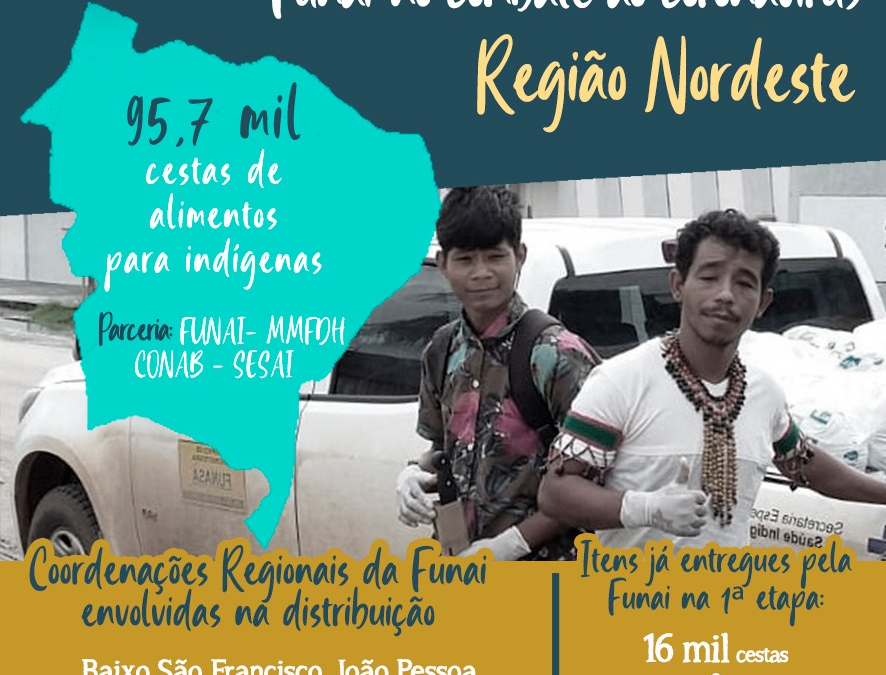 FUNAI: Funai no combate ao coronavírus: indígenas da Região Nordeste vão receber mais de 95 mil cestas de alimentos