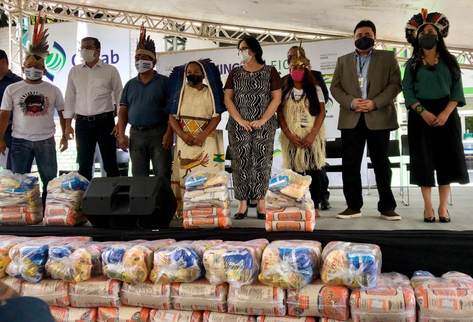 FUNAI: Cerimônia em Manaus (AM) marca a entrega de 60 mil cestas básicas a indígenas