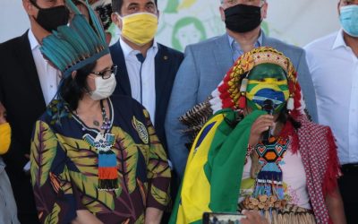 MMFDH: No Maranhão, Damares entrega 5 mil cestas de alimentos para indígenas do estado