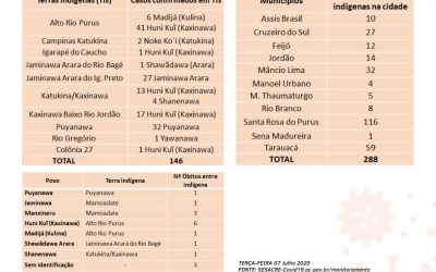CPI- ACRE: Casos de Covid-19 no Acre e Terras Indígenas