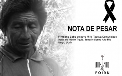 FOIRN: Nota de pesar