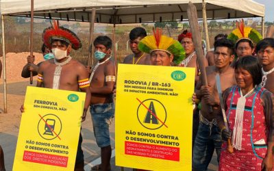 APIB: Kayapó bloqueiam BR-163 para reivindicar apoio para proteger floresta e são acionados na justiça pelo governo