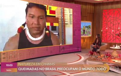 JORNALISTAS LIVRES: Líder indígena que participa de projeto na UFMT é entrevistado na TV