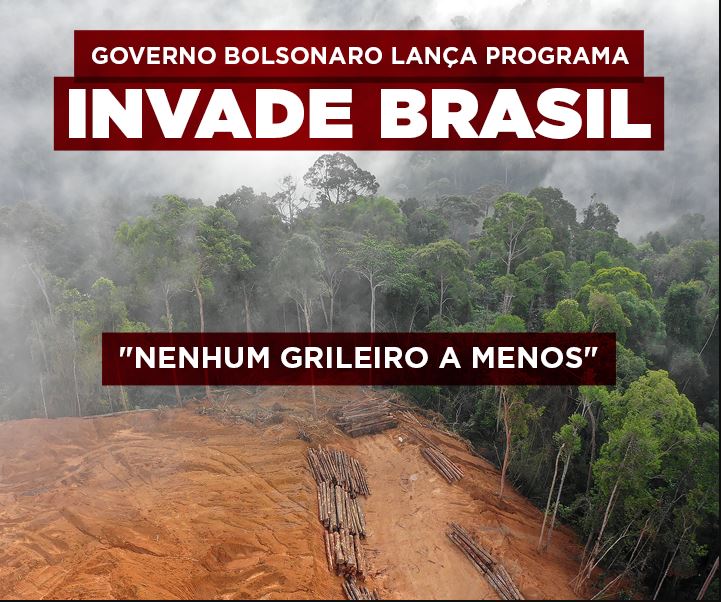 GREENPEACE: Governo Bolsonaro lança programa “Invade Brasil”, mais um presente para grileiros
