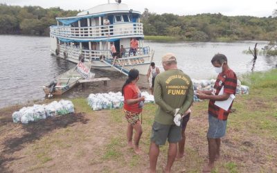 FUNAI: No Pará, Funai entrega 8,8 mil cestas básicas a aldeias do Baixo Tapajós