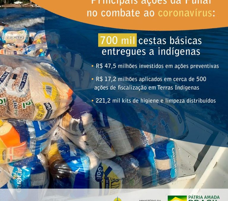 FUNAI: Covid-19: Funai atinge a marca de 700 mil cestas básicas distribuídas a indígenas em todo o país
