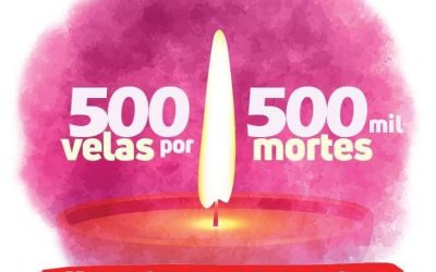 COMIN: Ação Por Memória e Justiça: manifestantes acendem velas pelas 500 mil vítimas de COVID-19