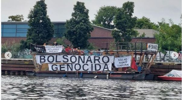 AMAZÔNIA NOTÍCIA E INFORMAÇÃO: GENOCÍDIO: ATIVISTAS PROTESTAM EM BERLIM CONTRA POLÍTICA INDÍGENA DO GOVERNO BOLSONARO