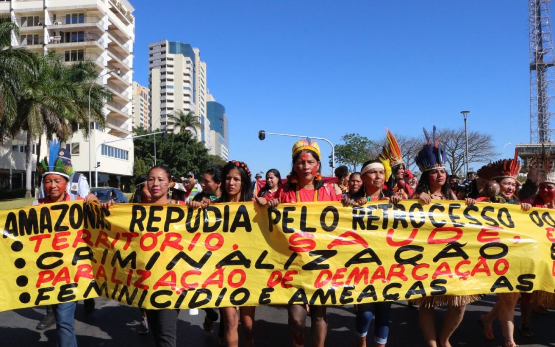 AMAZÔNIA REAL: Atos pró-Bolsonaro impõem clima de medo à Marcha das Mulheres Indígenas em Brasília
