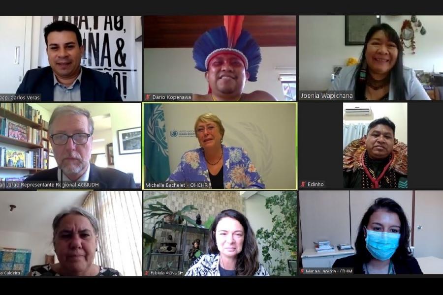 ONU: Bachelet se reúne com representantes brasileiros do movimento indígena