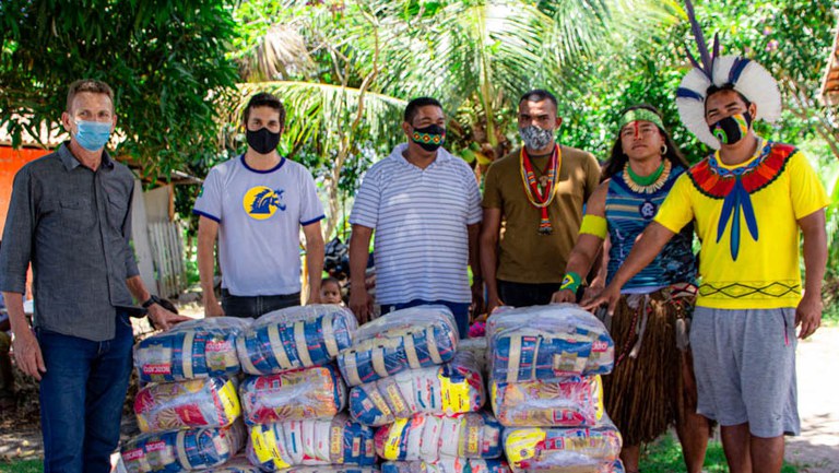 FUNAI: Funai realiza distribuição emergencial de 2 mil cestas básicas a aldeias atingidas pelas chuvas na Bahia