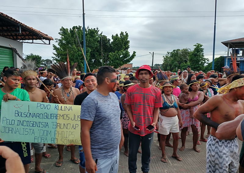 BRASIL DE FATO: Indígenas protestam no Vale do Javari e cobram respostas sobre Bruno Pereira e Dom Phillips