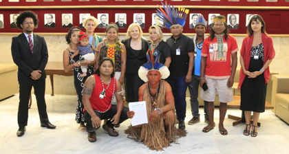 STF: Presidente do STF recebe lideranças indígenas para tratar de ação sobre marco temporal