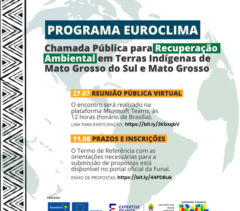 FUNAI: Chamada pública para recuperação ambiental em Terras Indígenas de Mato Grosso do Sul e Mato Grosso