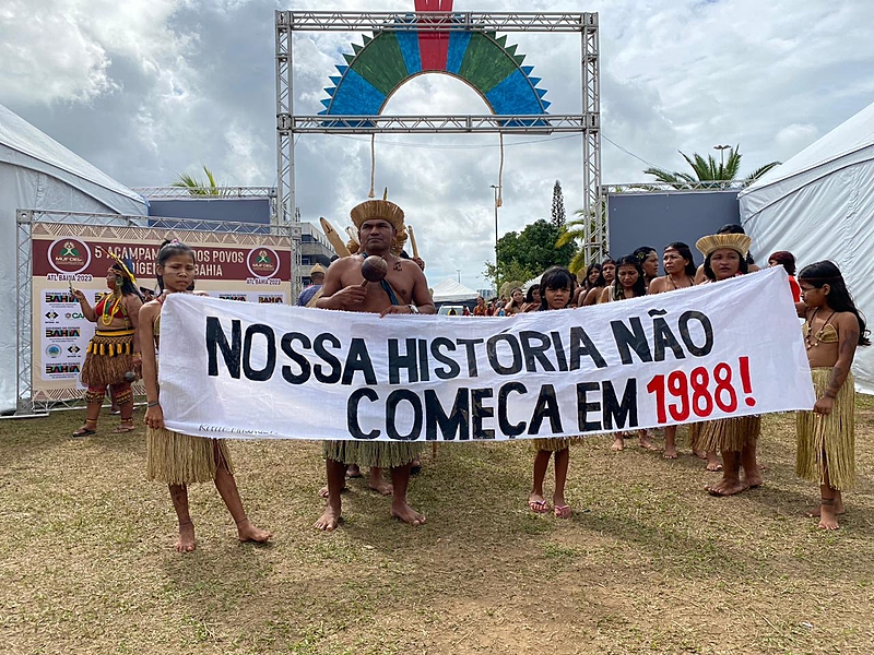 BRASIL DE FATO: Indígenas se mobilizam contra marco temporal nesta quarta-feira (30), em Porto Alegre