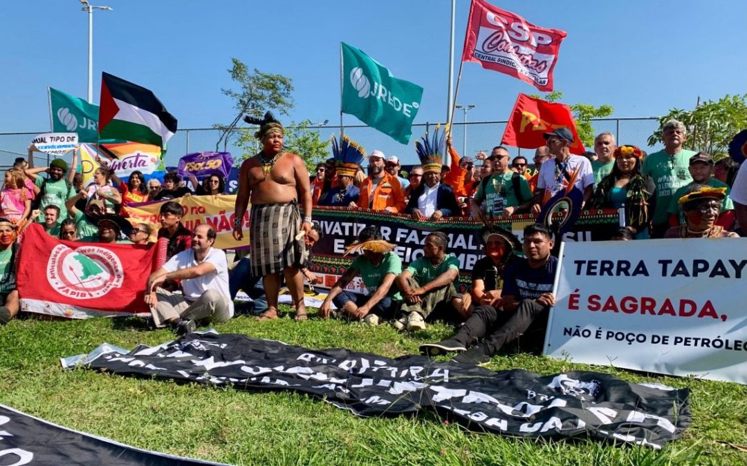 BRASIL DE FATO: ‘Leilão do juízo final’: indígenas e sindicalistas protestam contra leilão de petróleo que envolve Foz do Amazonas