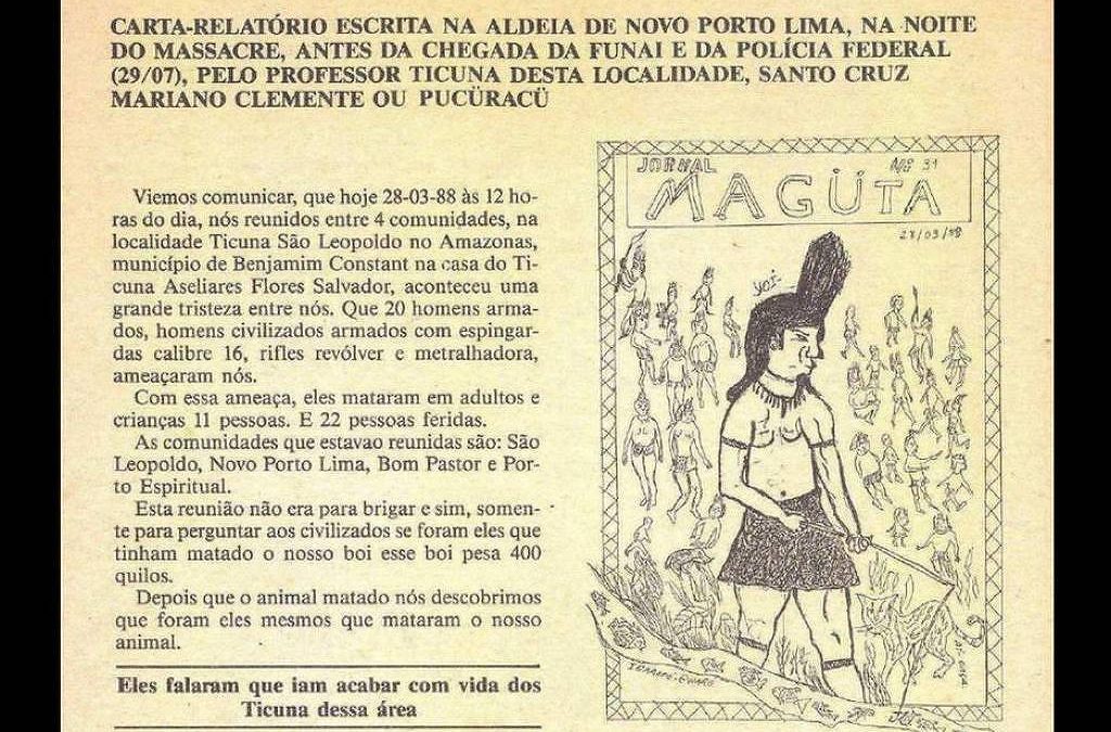 FOLHA DE S. PAULO: Cinco massacres esquecidos contra indígenas e ribeirinhos no Brasil