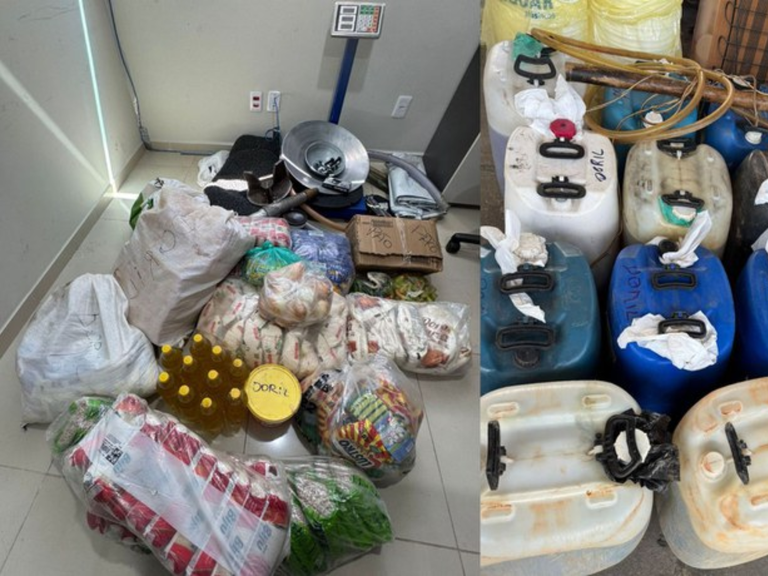 MPI: Em ação contra garimpo ilegal na TI Yanomami, ANTT e Força Nacional apreendem 700 litros de combustível e 300 kg de mantimentos em Mucajaí (RR)