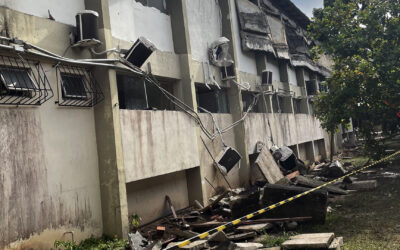 AMAZÔNIA REAL: Queda de marquise na sede da Aldeia COP assusta indígenas após raio