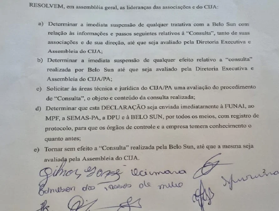 MOVIMENTO XINGU VIVO: Consulta Prévia de Belo Sun é declarada inválida por indígenas