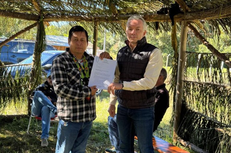 MPF: Indígenas Guarani recebem termo de cessão de uso da Aldeia Araçá-i, em Chapecó (SC)