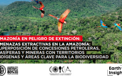 COICA: La expansión de las concesiones extractivas amenaza territorios indígenas y áreas clave para la biodiversidad en la Amazonía